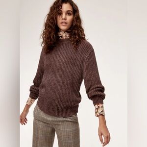 *RUST COLOR* Aritzia Wilfred Salette Chenille Sweater
